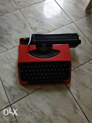 Red And Black Typewriter