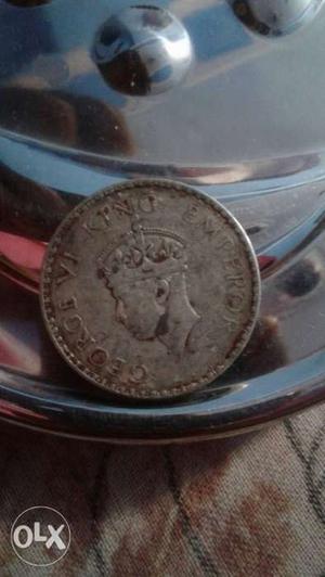 Round Silver-colored George VI King Emperor Commemorative