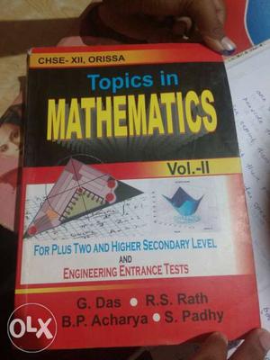 Topics In Mathematics Vol. II Book
