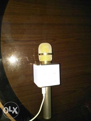 White And Brown Microphone