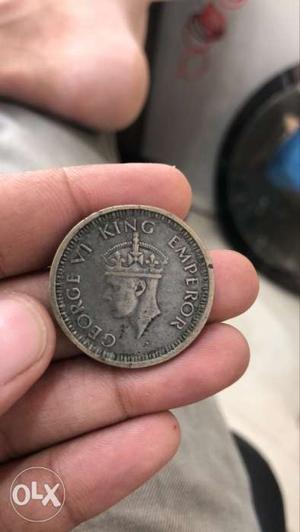  silver indian entique coin untreated genuine