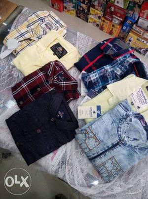 4 shirt print plain in various colors only at Rs