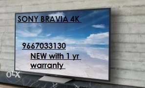 BRAVIA SONY Black new 55" inch 4K LED HD TV with 1 year