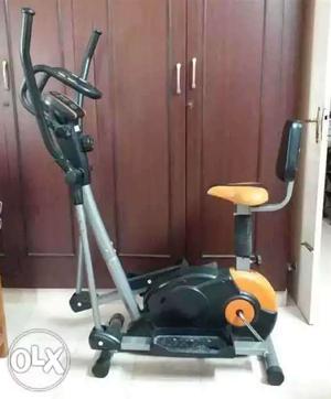 Black And Orange elliptical cross trainer