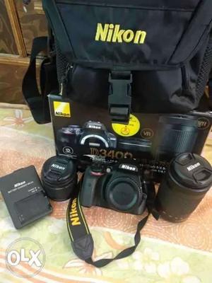 Black Nikon DSLR Camera Set
