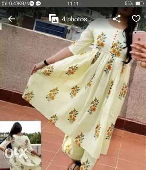 Brand new dress kurta plazo is very beautiful and flower