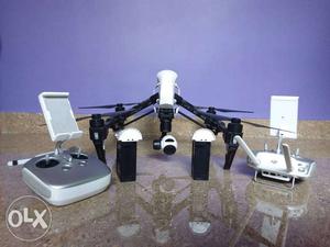 DJI Inspire 1 with 2 batteries, 2 RC, Bag, ND