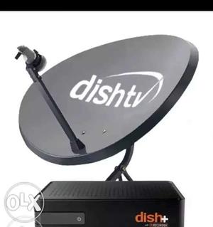 Dish tv with set box,antina and remote..