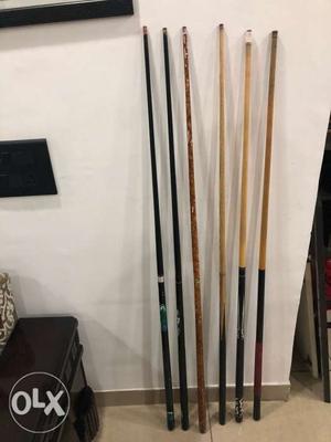 Excellent Condition 6 Pool Sticks for Sale