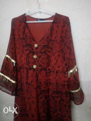 Full length gown kurti red colour xxl size