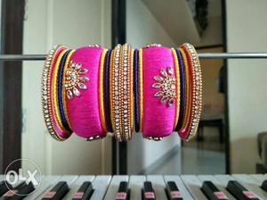 Handmade thread bangles... different colors and