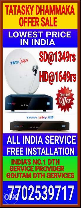 Offer^^TataSky New Dth Connections at Just rs Only.Hurry