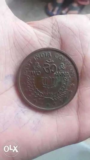 Old golden real 2 aana coin no tp