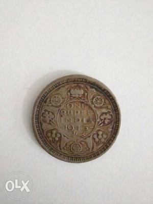 One Rupee Indian Coin  Of George Vi King
