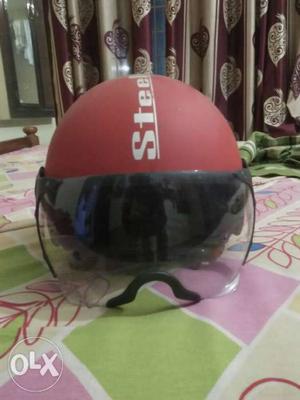 Red And Gray Helmet