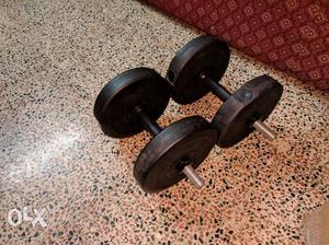 Total 22kgs dumbbell, made with pvc material and concrete