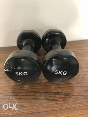 Two 5 Kg Fixedweight Dumbbells