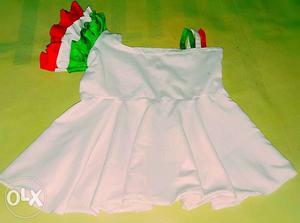 Baby girl's frock, all size available, white