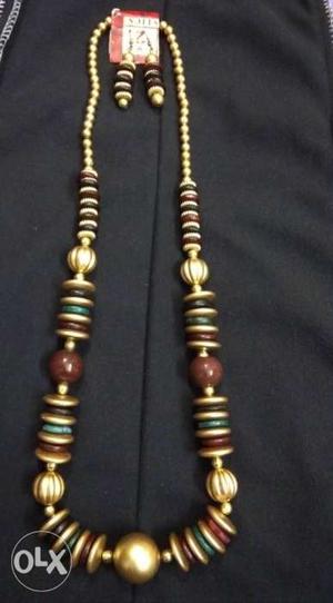 Black And Brown Beaded Necklace
