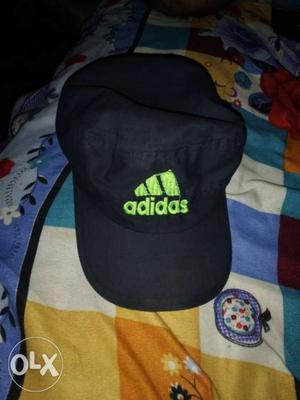 Black And Green Baseball Cap With Adidas Embroidered Logo