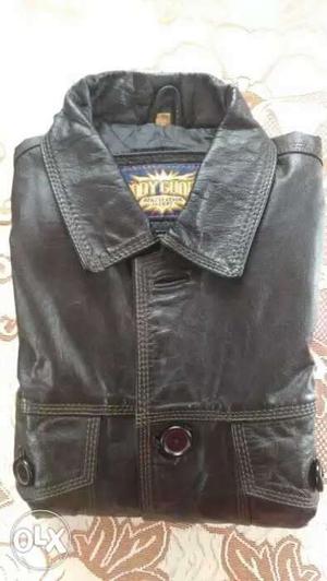 Black genuine leather jacket. Bodyguard brand.