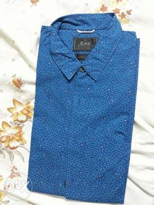 Blue And Black Floral shirt Branded Lee