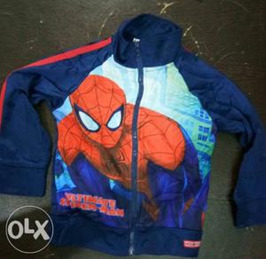 Blue And Red Spider-Man Zip-up Jacket