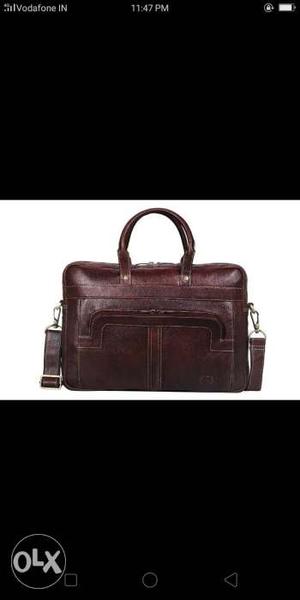 Brown Leather laptop bag