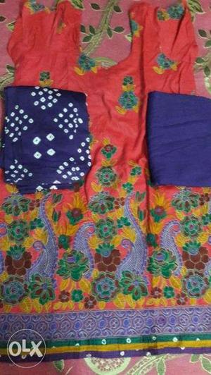 COtton Embroidary suit with dupatta