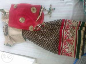 Duppata and blouse is customized. it's worn for
