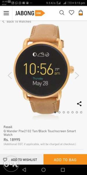 Fossil watch available sealed, with bill.