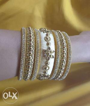 Gold-colored Silk Bangles