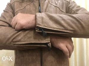 Men's Brown Zip-up Jacket
