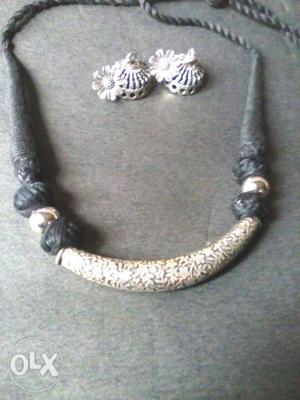 New stylish necklace..oxidized silver