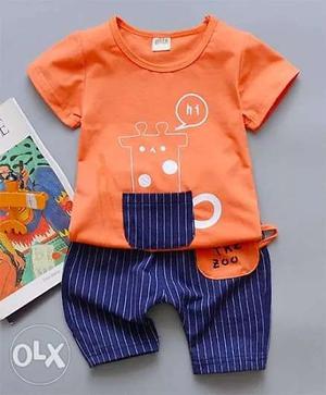 Orange Cup two Piece Set age 0-1 Yr And 2-3 Yr