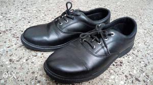 Pair Of Black Leather School Shoes