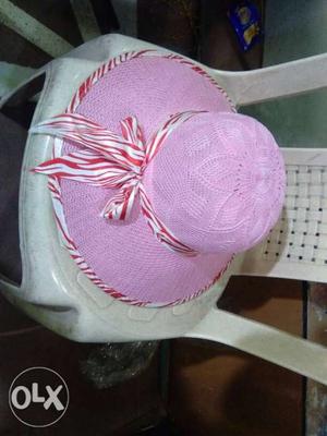 Pink Knit Sunhat