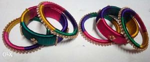 Thread bangles and neckless in multi colours..