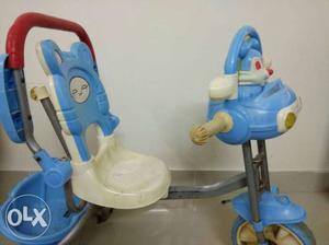 Toddler's White And Blue Ride-on Trike
