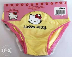 Toddler's Yellow And Pink Hello Kitty Pantie