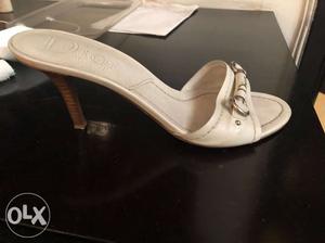 White christian dior sandals size 38.5