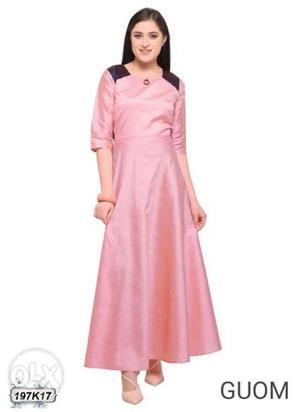 Women's Pink Abaya Dress