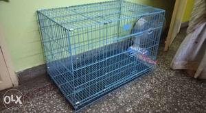 3.5 ft aluminium cage with attached sliding tray, 2