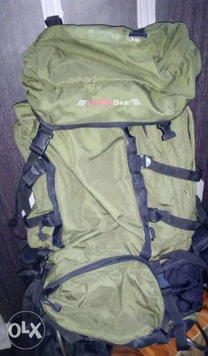 A rucksack bag of vital gear company with water