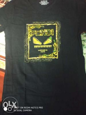 Black Fendi Monster Crew-neck Shirt