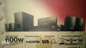 Black Home Theater System Box