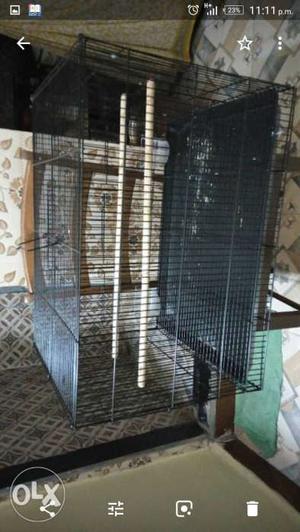 Black Metal Folding Pet Crate buy  i m sold Rs 
