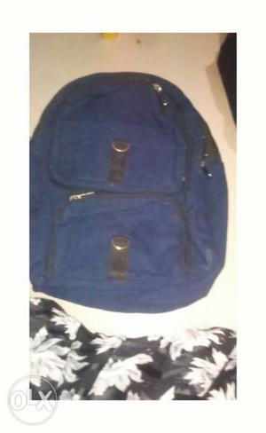 Blue And Brown Backpack