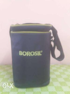 Blue And Green Borosil-printed Sling Bag
