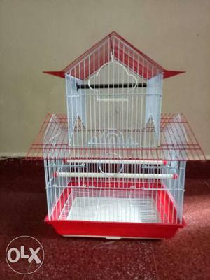Cage. 6 to 8 birds capacity only one month use.